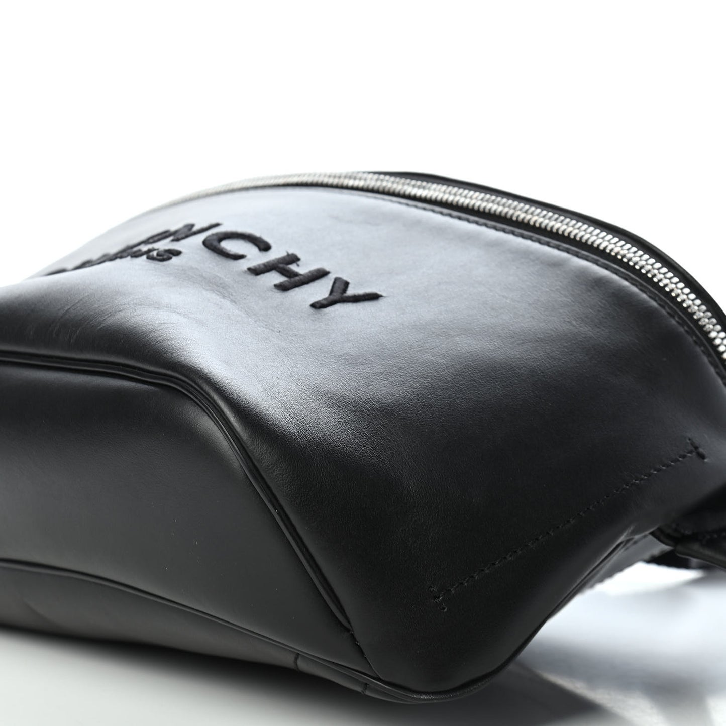 Calfskin Logo Belt Bag Black