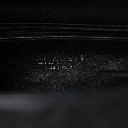 Chanel Caviar Lizard Embossed Quilted Small Coco Handle Flap Black 5 of 15