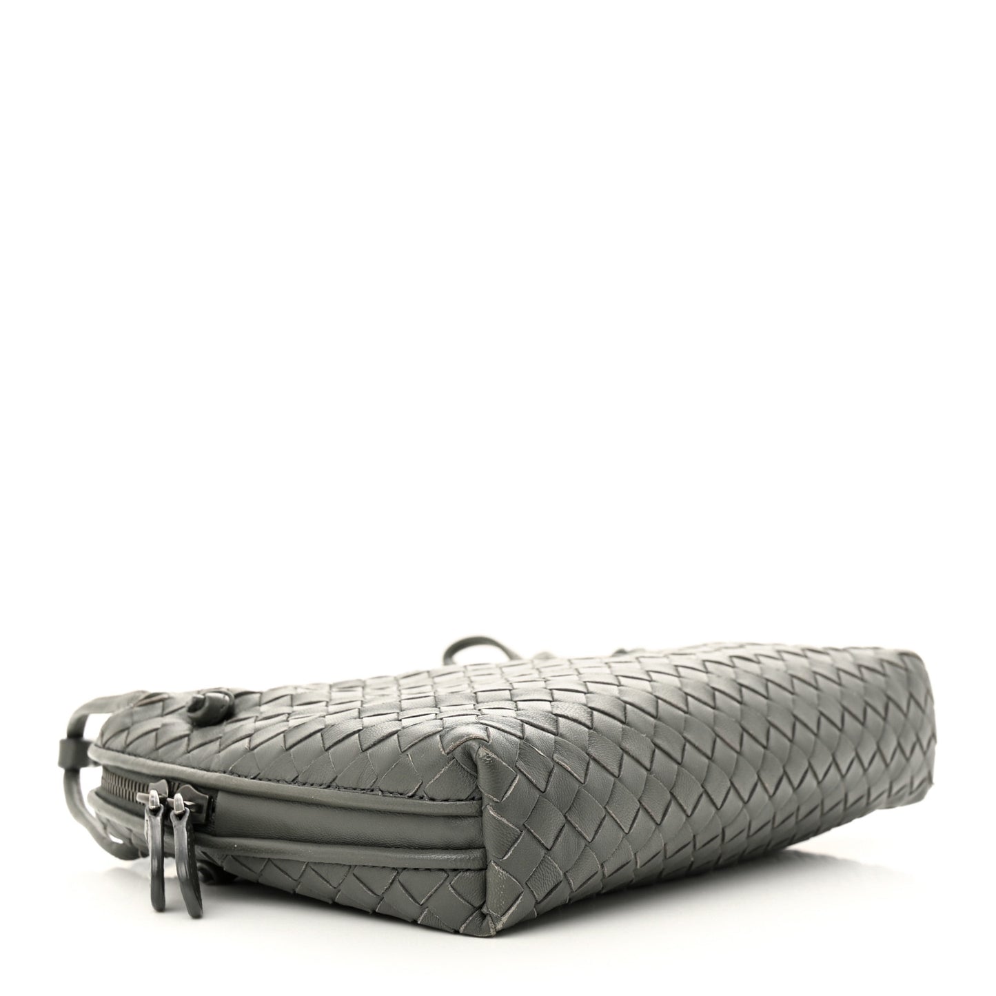 Nappa Intrecciato Nodini Crossbody Messenger New Light Grey