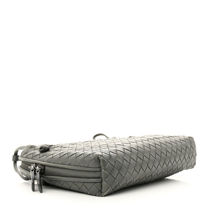 Bottega Veneta Nappa Intrecciato Nodini Crossbody Messenger New Light Grey 4 of 13