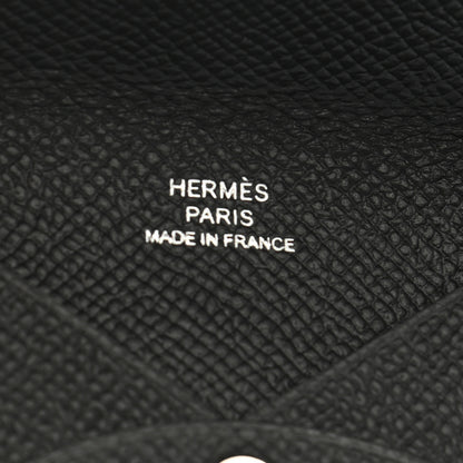Hermes Epsom Calvi Card Case Black 6 of 8