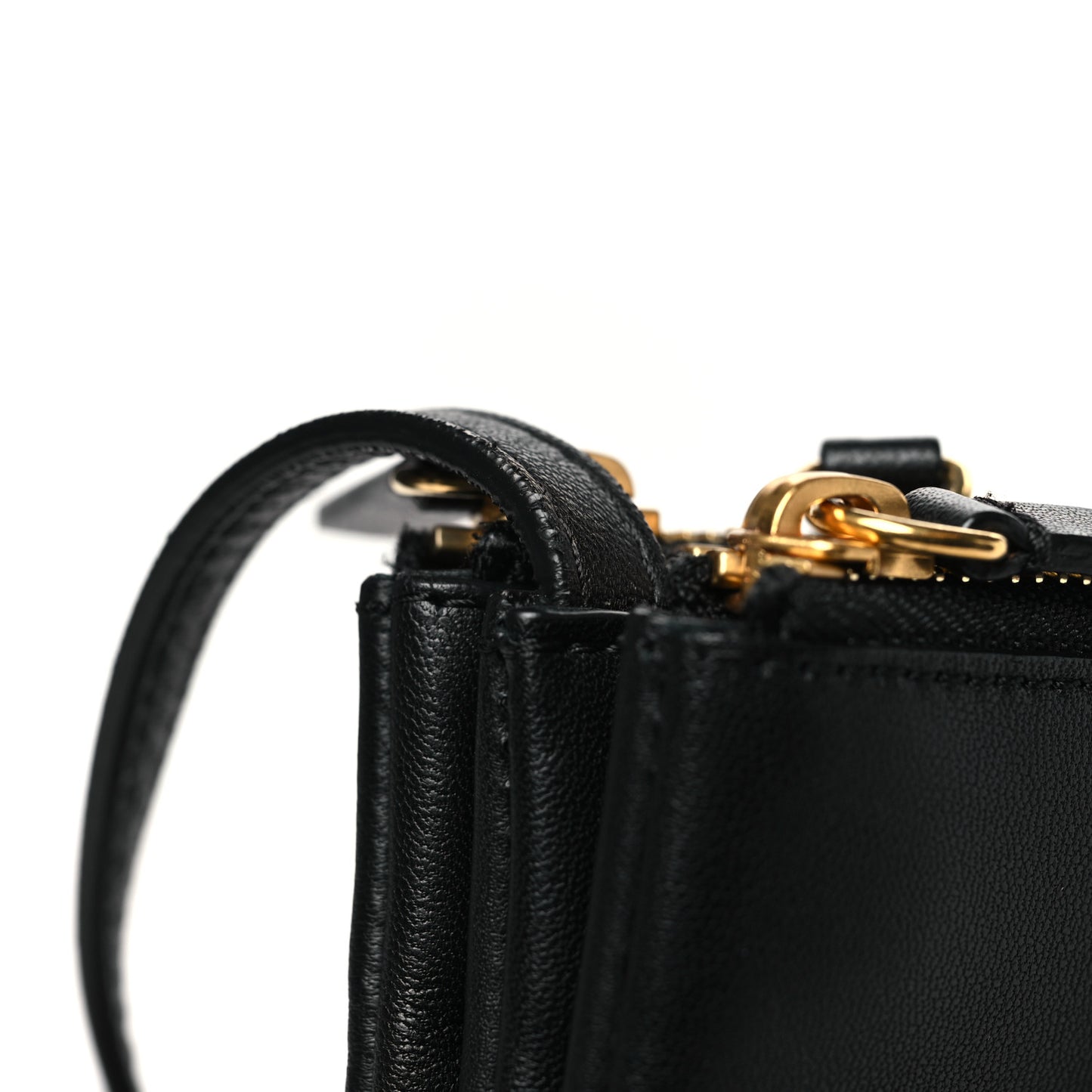 Lambskin Small Trio Crossbody Bag Black