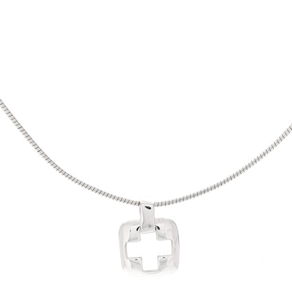 Tiffany Sterling Silver Cross Cutout Pendant Necklace 1 of 6