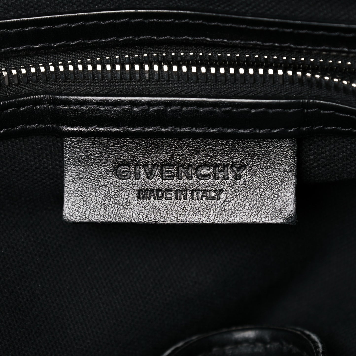 Waxed Calfskin Medium Nightingale Logo Strap Black
