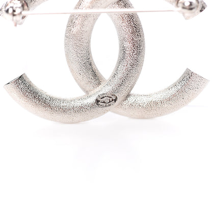 Chanel Baguette Crystal CC Brooch Silver 3 of 4