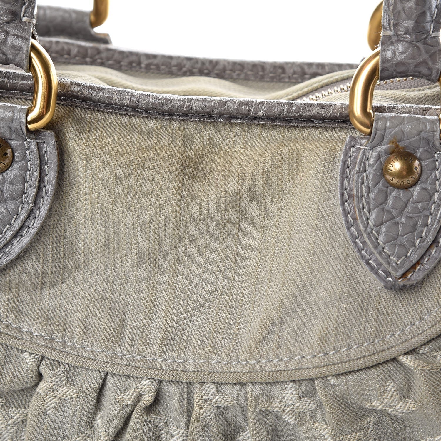 Louis Vuitton Denim Neo Cabby MM Grey 17 of 21