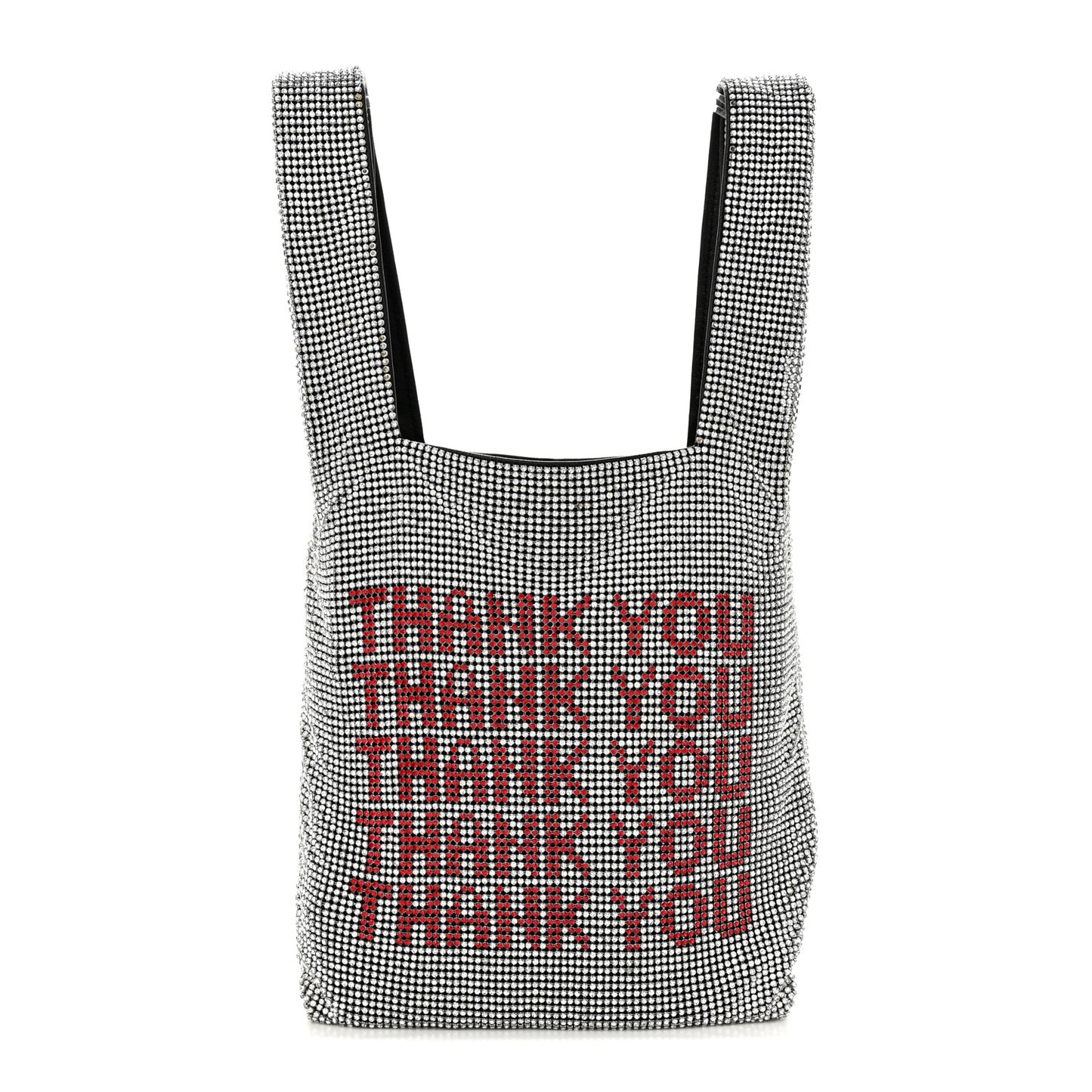 Crystal Wanglock Mini Shopper Silver