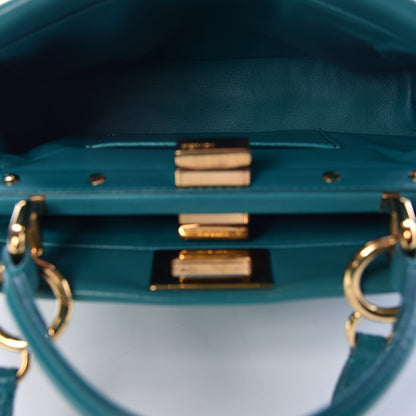 Fendi Nappa Mini Peekaboo Iconic Satchel Lago 8 of 14