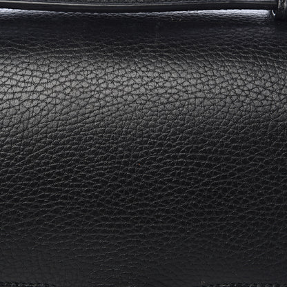 Gucci Dollar Calfskin Medium Interlocking G Top Handle Shoulder Bag Black 9 of 14