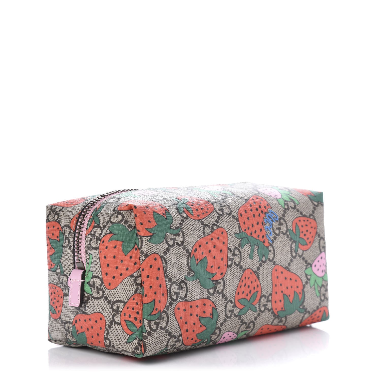 Gucci GG Supreme Monogram Strawberry Cosmetic Case 3 of 11