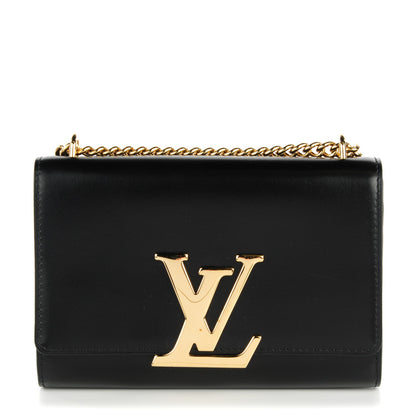 Louis Vuitton Calfskin Chain Louise MM Black 1 of 8