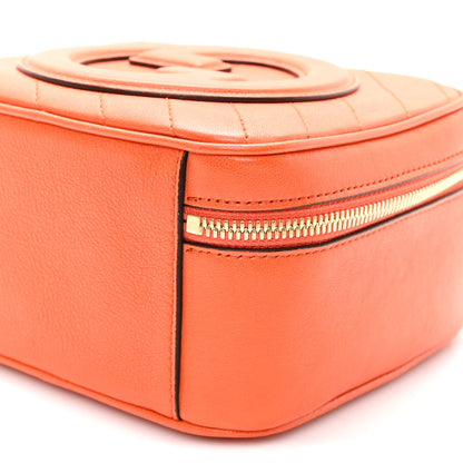 Gucci Sakai Be Green Calfskin Diagonal Stitched Blondie Top Handle Bag Orange 10 of 10