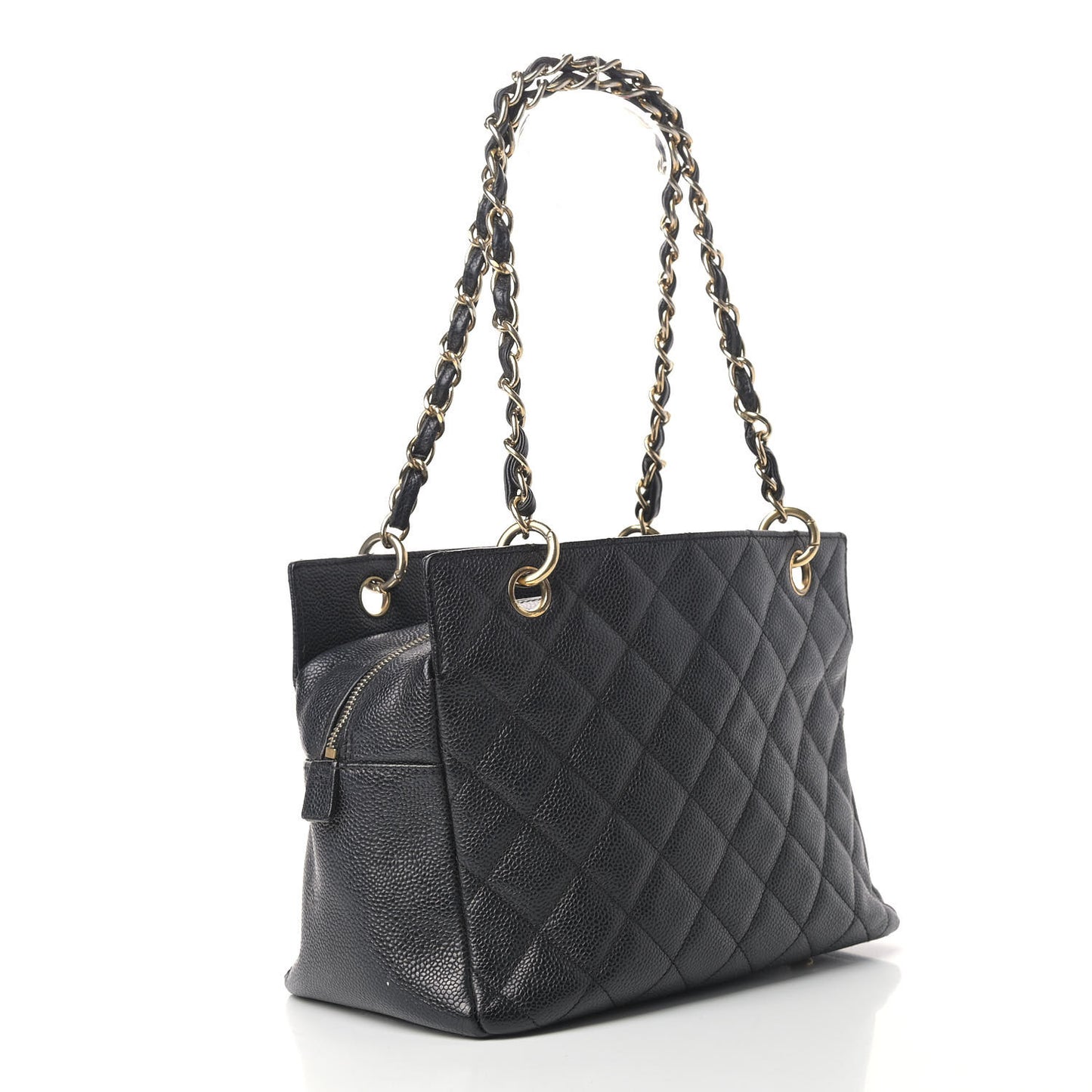 Caviar Quilted Petit Timeless Tote PTT Black