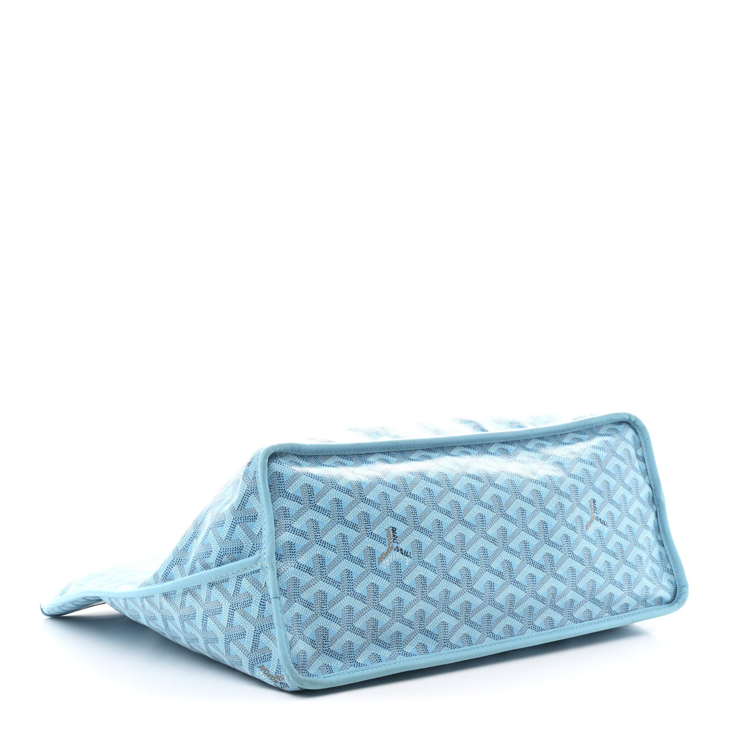 Goyard Goyardine Embroidered Flamingo Reversible Anjou PM Sky Blue 7 of 19