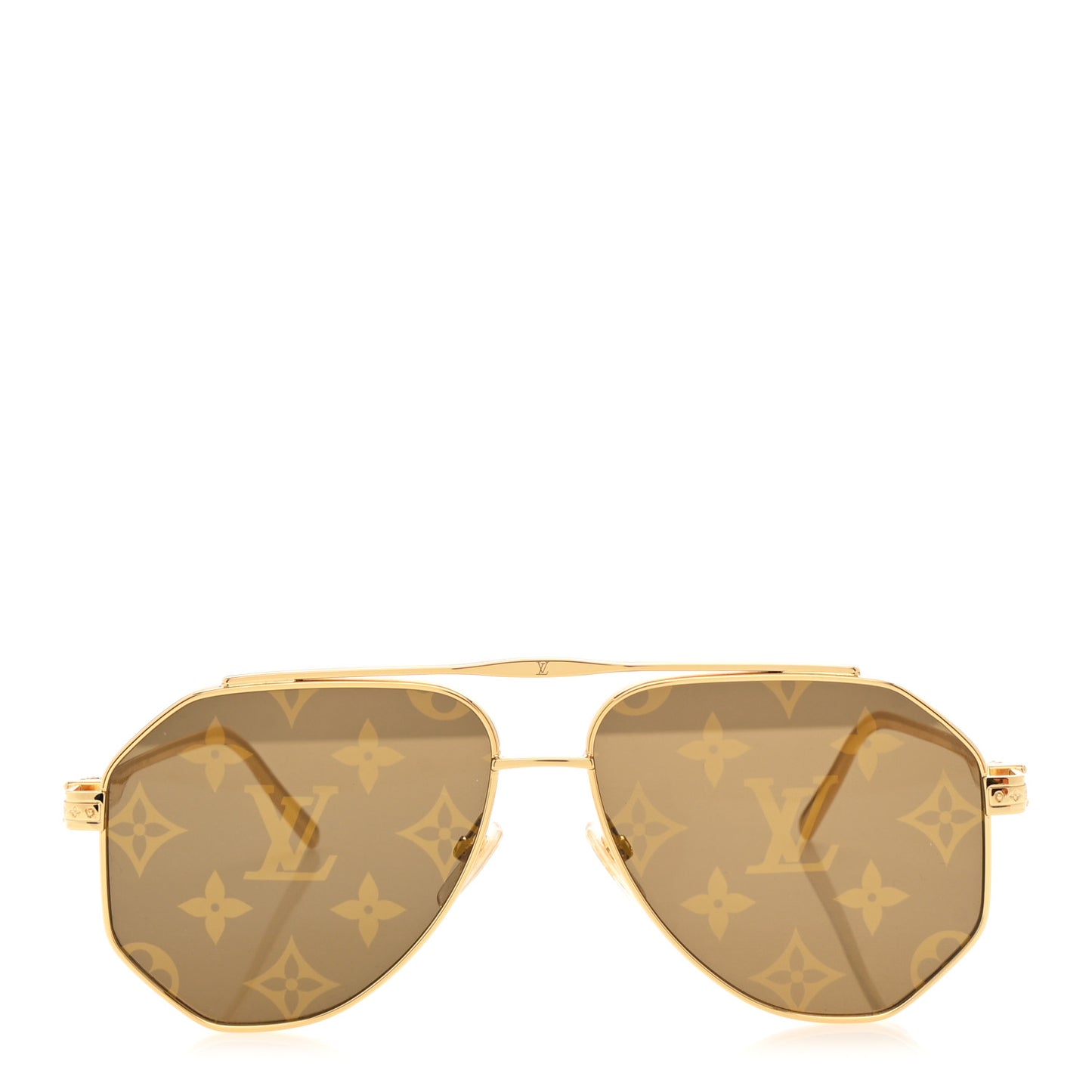Monogram LV Flash Sunglasses Z1493U Gold