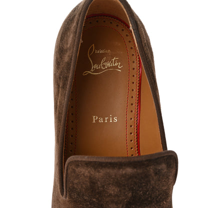 Christian Louboutin Veau Velours Mens Dandelion Flat Loafers 41 Arabica 7 of 14