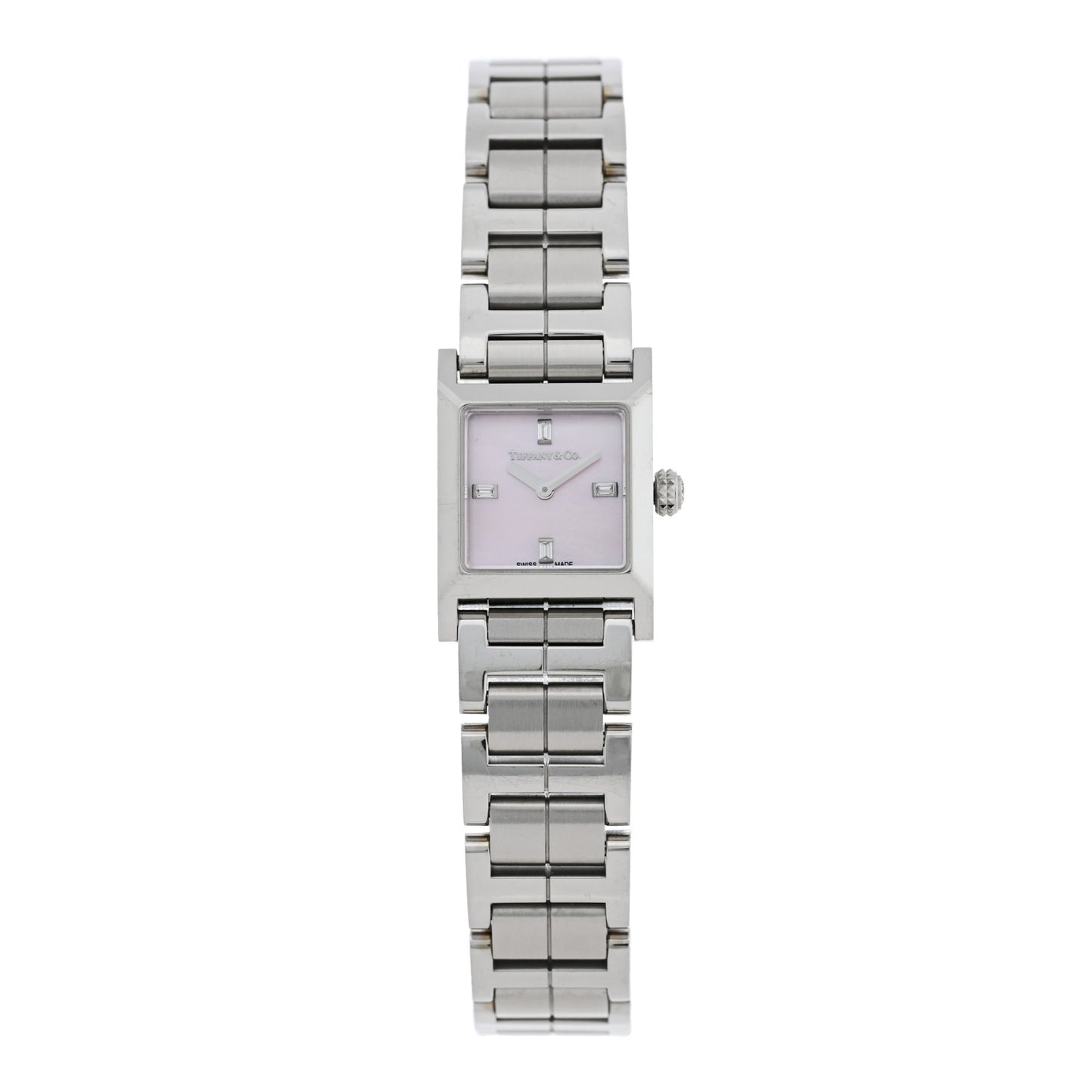 Stainless Steel Diamond Pink Mother of Pearl 16mm 1837 Makers Square Quartz Watch