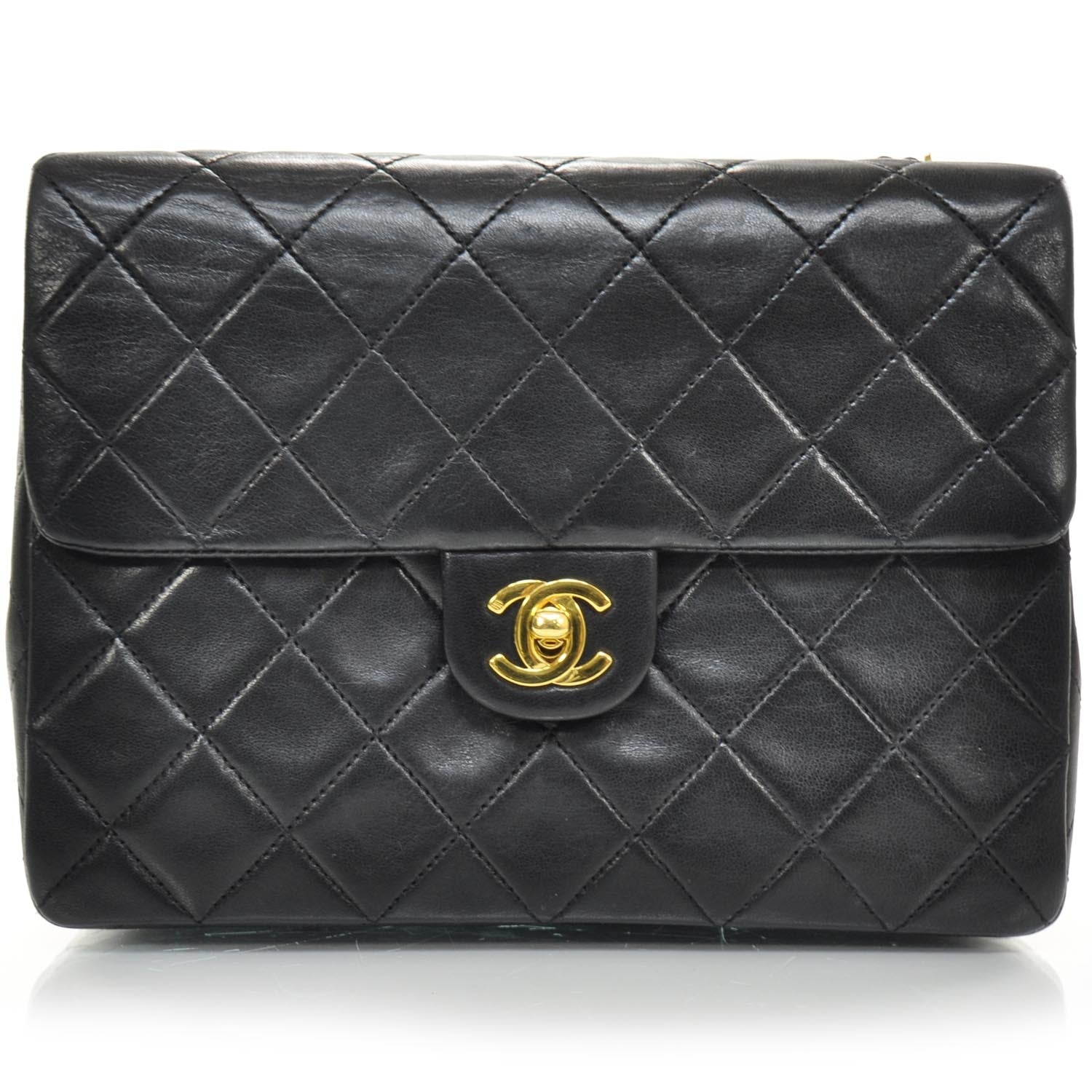 Chanel Lambskin Quilted Mini Flap Black 1 of 10