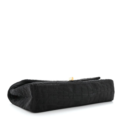 Chanel Satin Coco's Croc 2.55 Reissue East West Flap Black 4 of 12