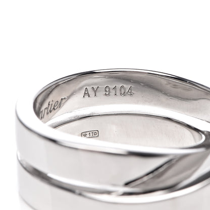 Cartier 18K White Gold 9mm Paris Nouvelle Vague Ring 51 5.75 6 of 7