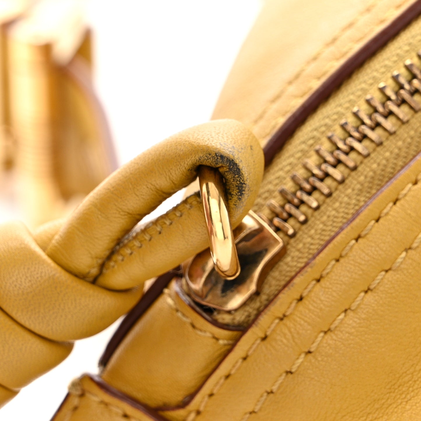 Calfskin Whip Bum Bag Yellow Curry