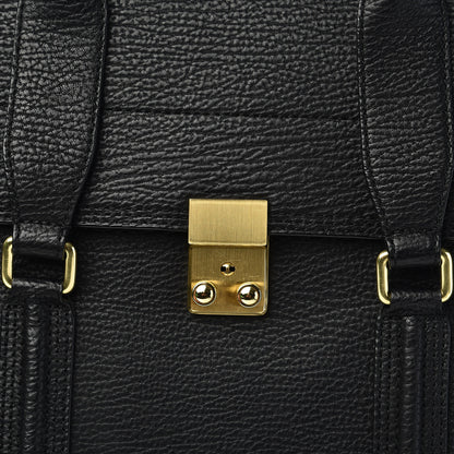 3.1 Phillip Lim 3.1 Textured Calfskin Large Pashli Satchel Black 13 of 13