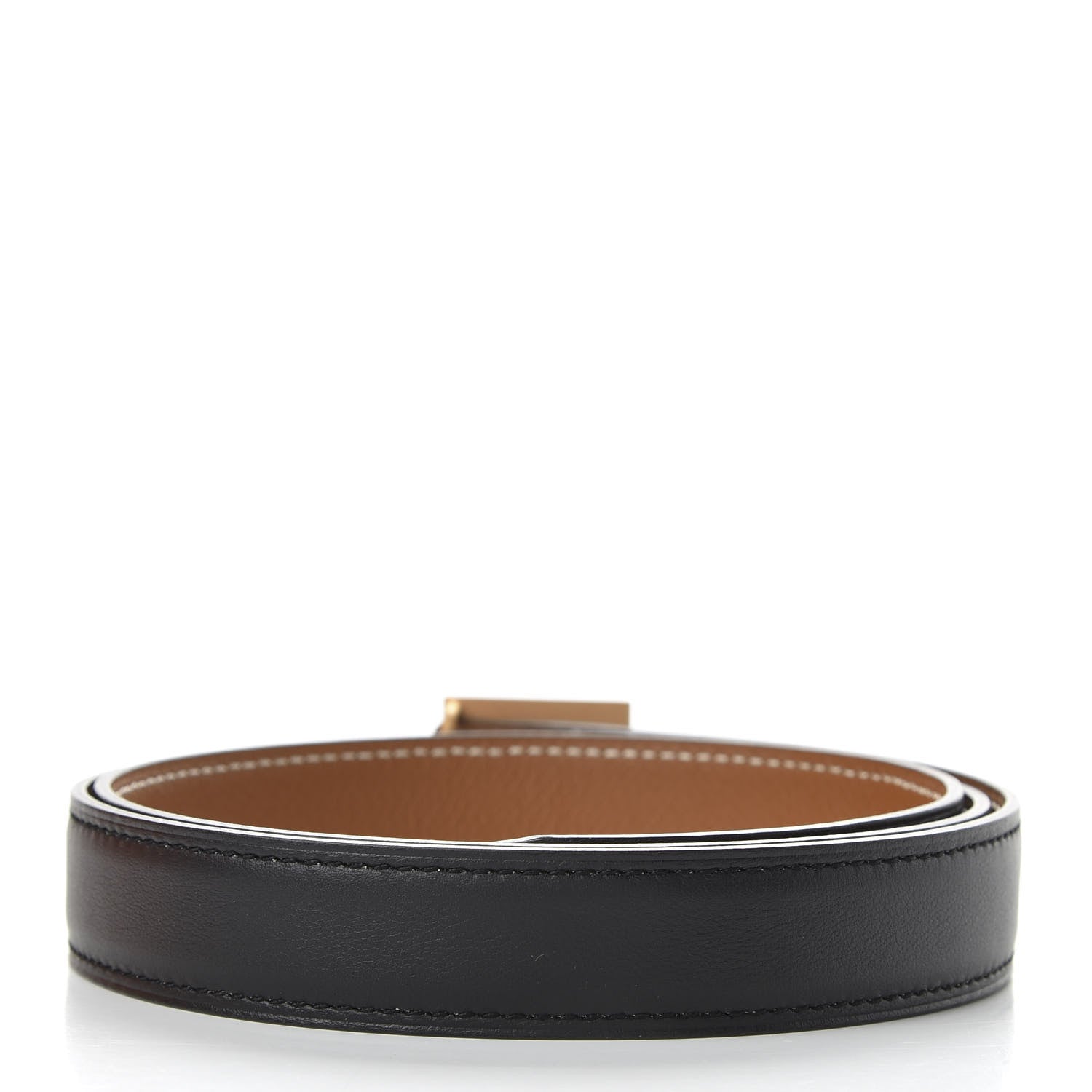 Hermes Epsom Swift 24mm Tresor Belt 85 Black Gold 2 of 5