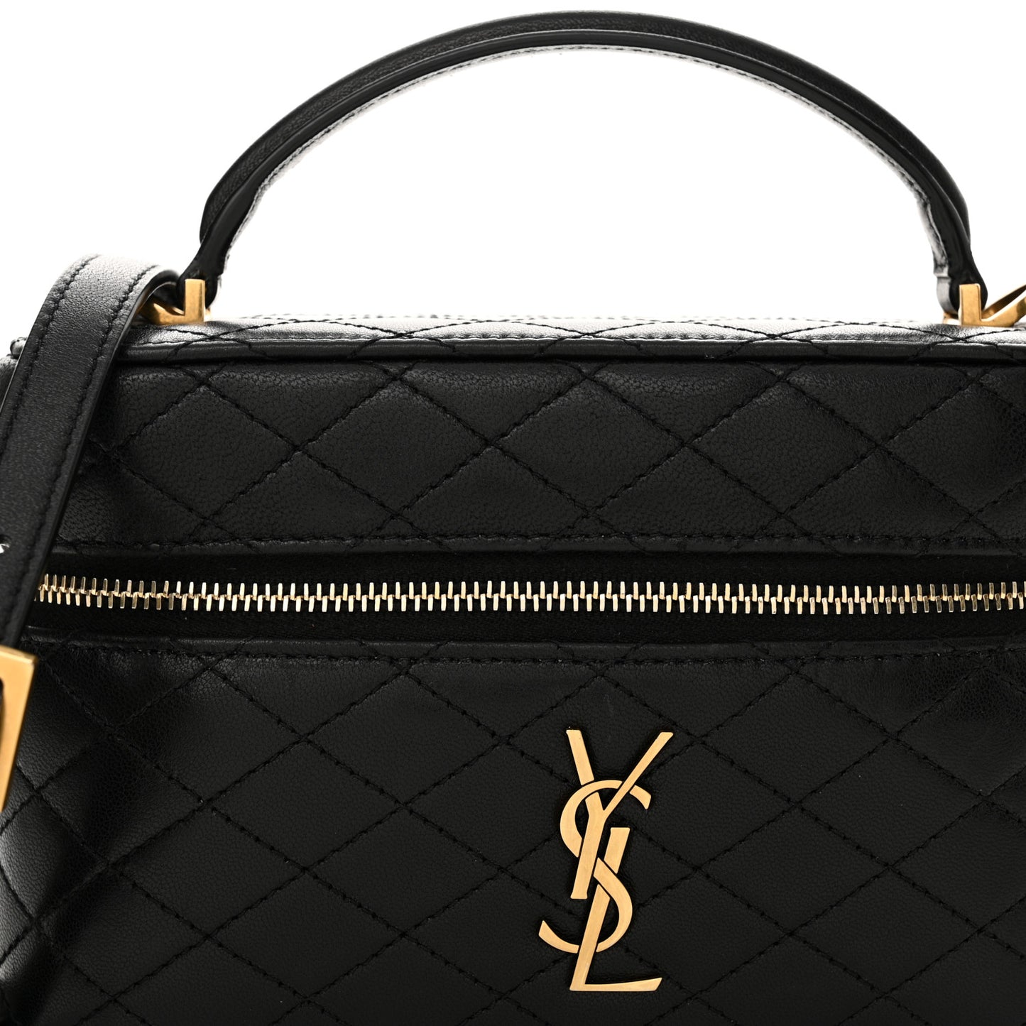 Lambskin Quilted Mini Gaby Vanity Case Black