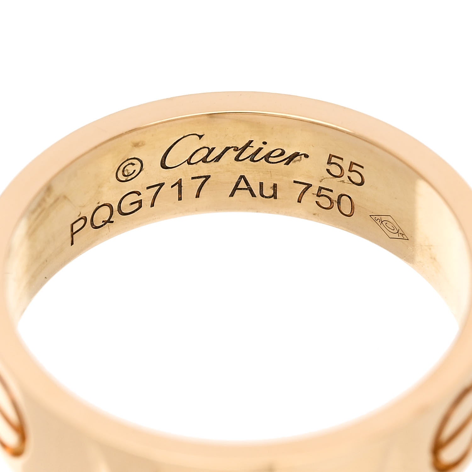 Cartier 18K Yellow Gold 5.5mm LOVE Ring 55 7.25 4 of 5