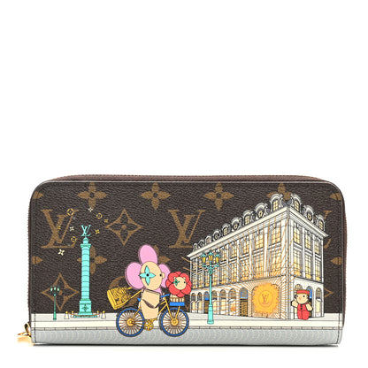 Louis Vuitton Monogram 2022 Christmas Animation Paris Zippy Wallet Pink 1 of 8