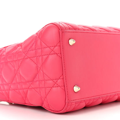 Christian Dior Lambskin Cannage Medium Lady Dior Pink 9 of 10