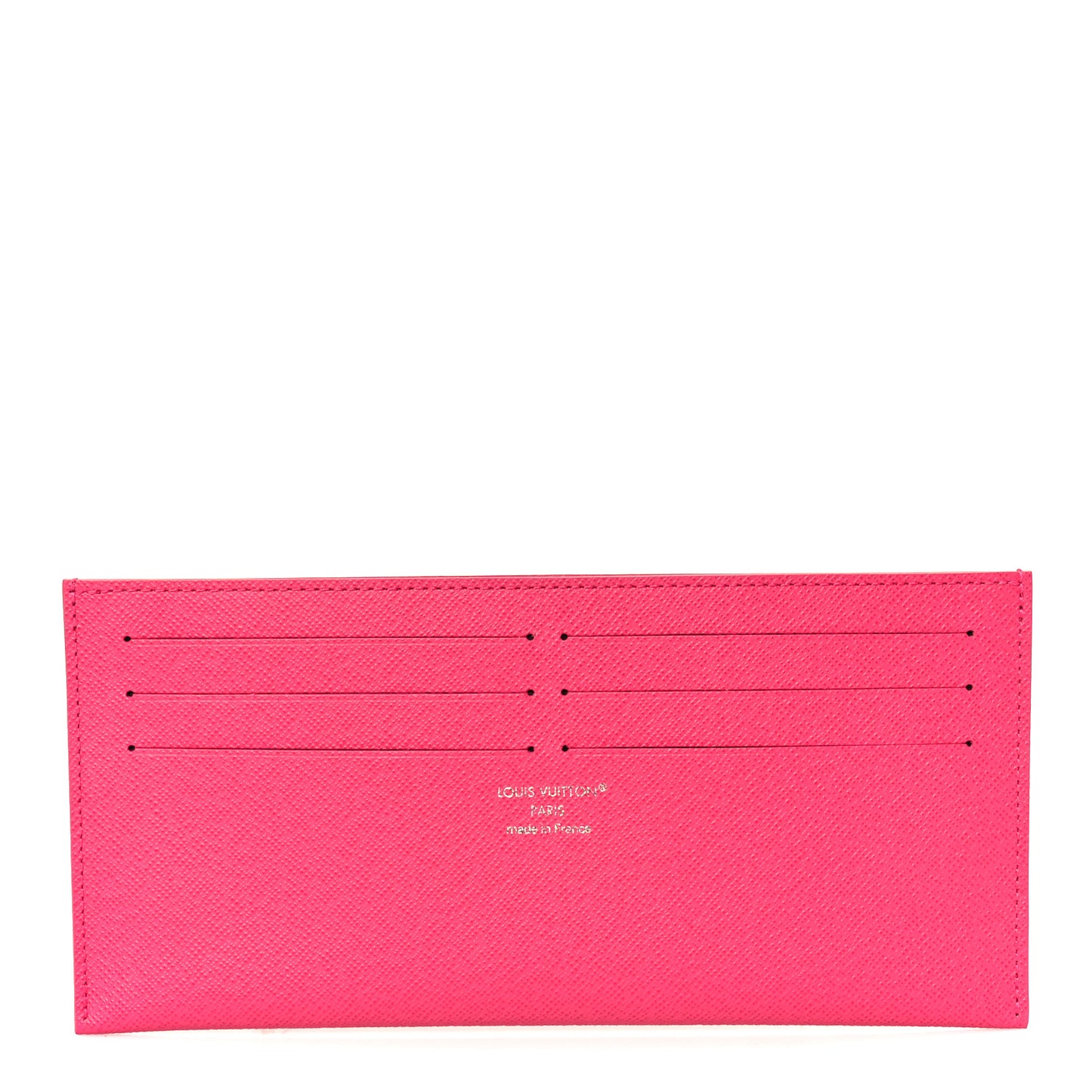 Calfskin Felicie Card Holder Insert Fuchsia