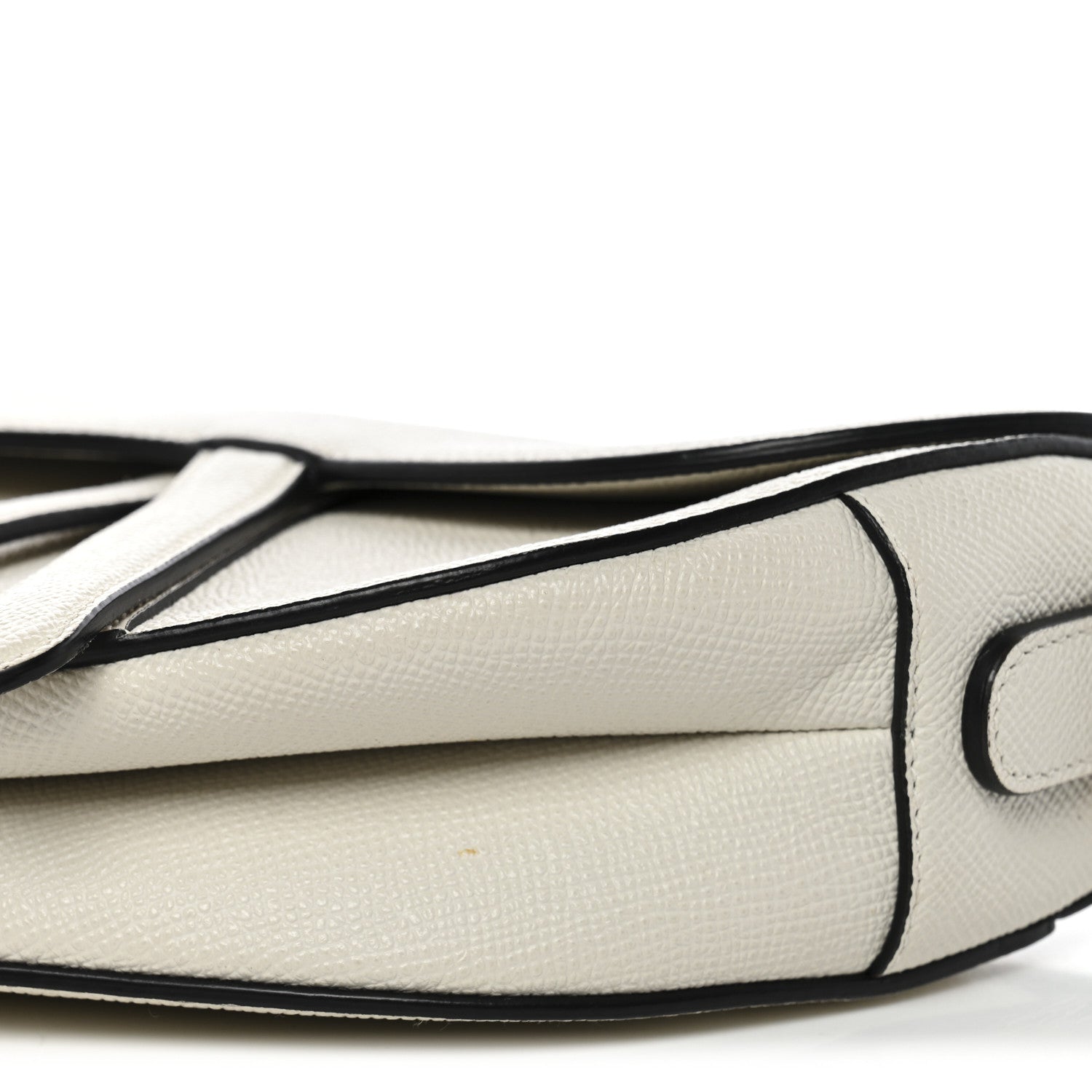 Christian Dior Grained Calfskin Saddle Bag White 10 of 11