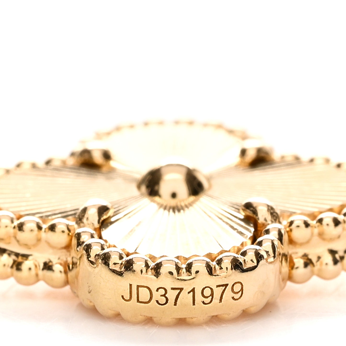18K Yellow Gold 5 Motifs Guilloche Vintage Alhambra Bracelet