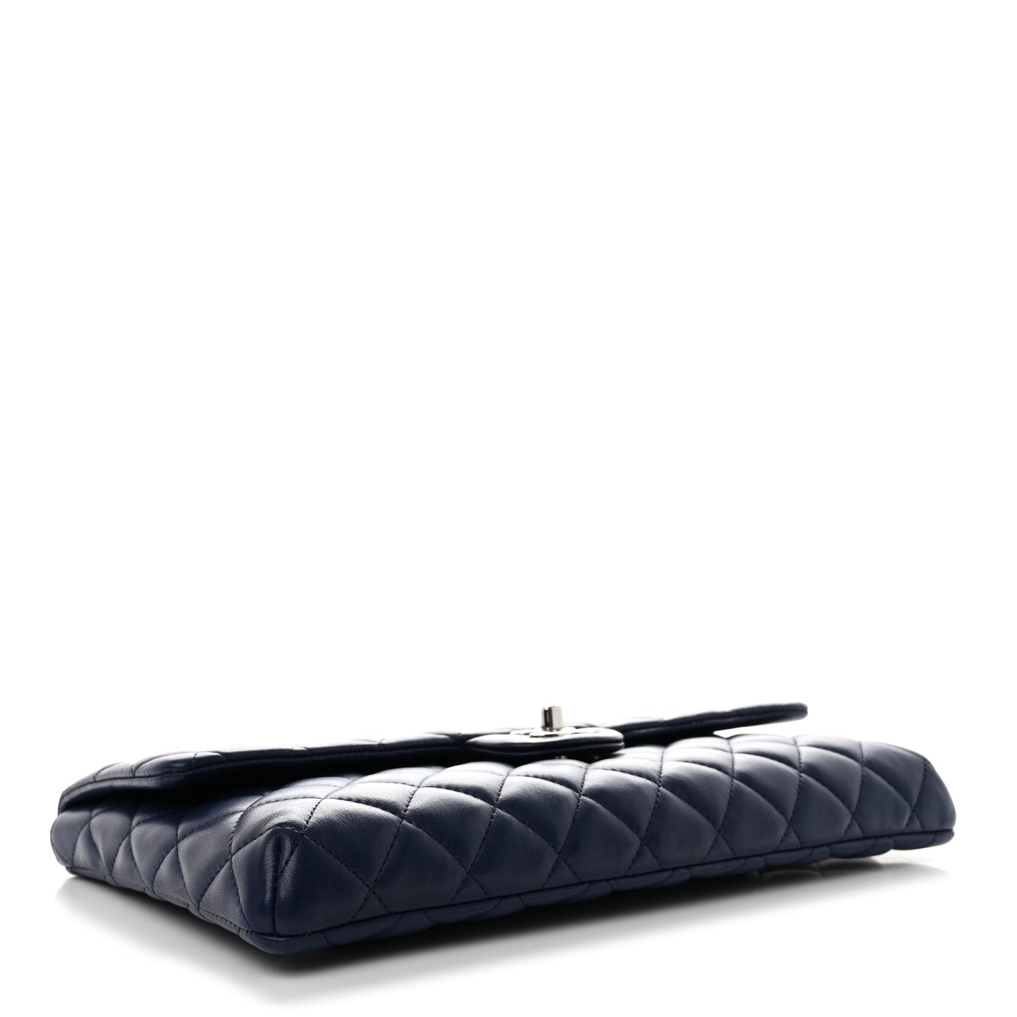 Lambskin Quilted Clutch Flap Blue