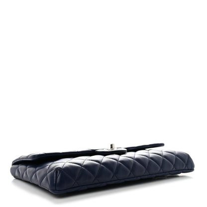 Chanel Lambskin Quilted Clutch Flap Blue 4 of 8