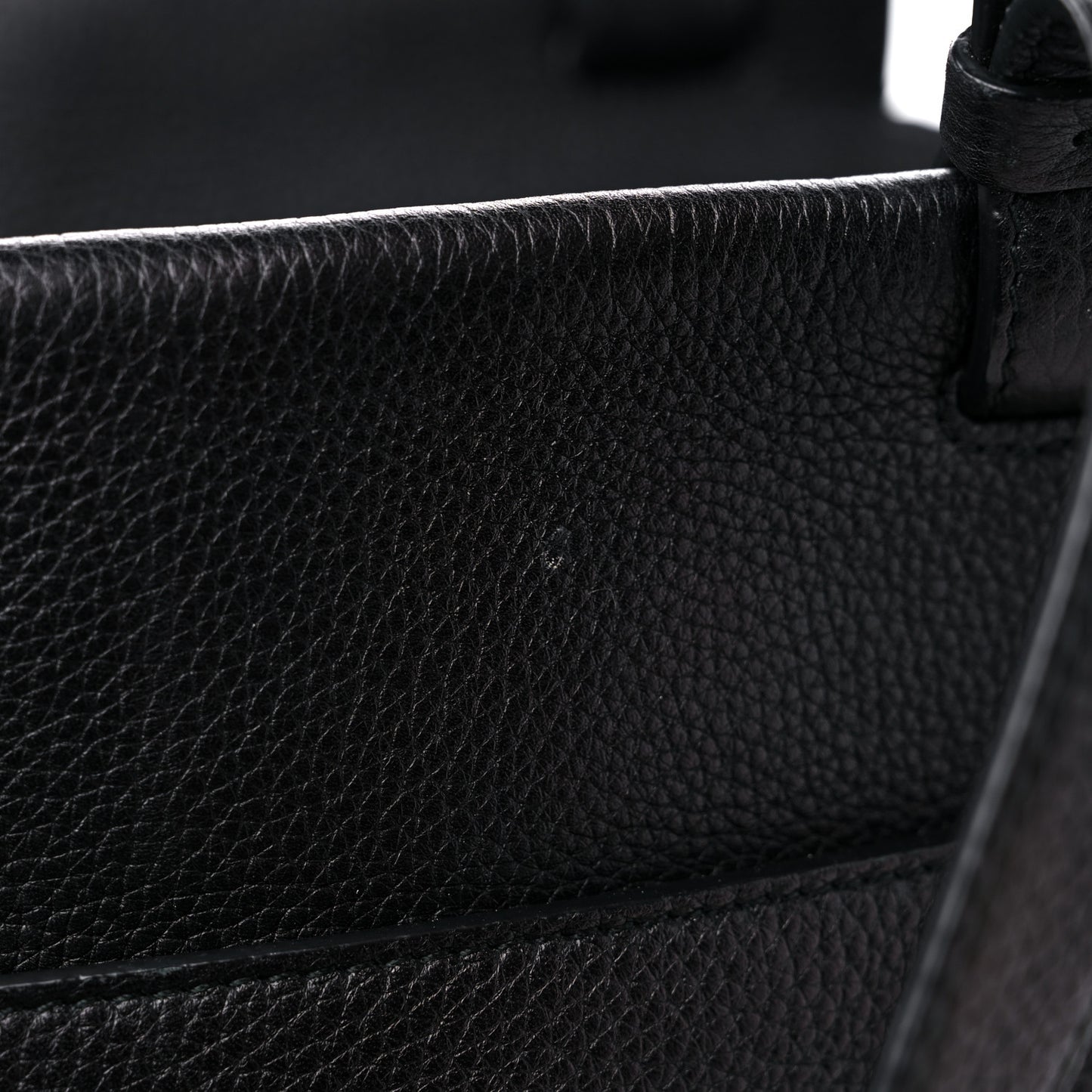 Grained Calfskin Bitter Pocket Tote Black
