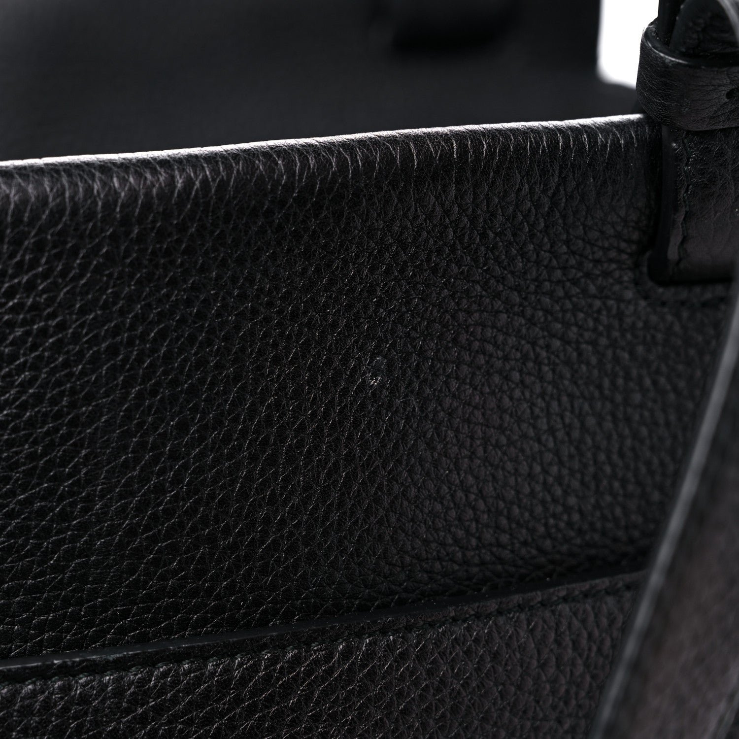 Salvatore Ferragamo Grained Calfskin Bitter Pocket Tote Black 14 of 15