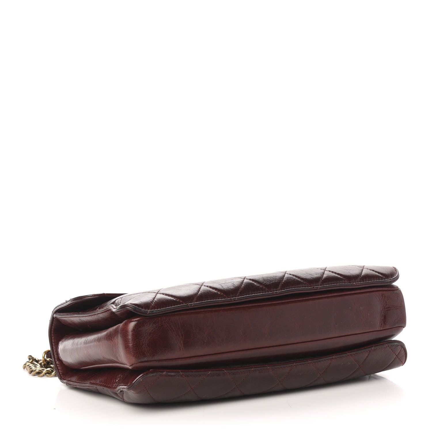 Chanel Calfskin Quilted Large Perfect Edge Flap Burgundy 4 of 10