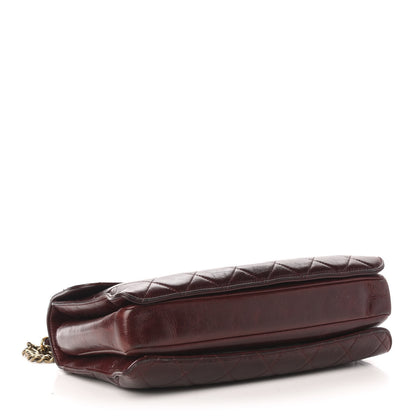 Chanel Calfskin Quilted Large Perfect Edge Flap Burgundy 4 of 10
