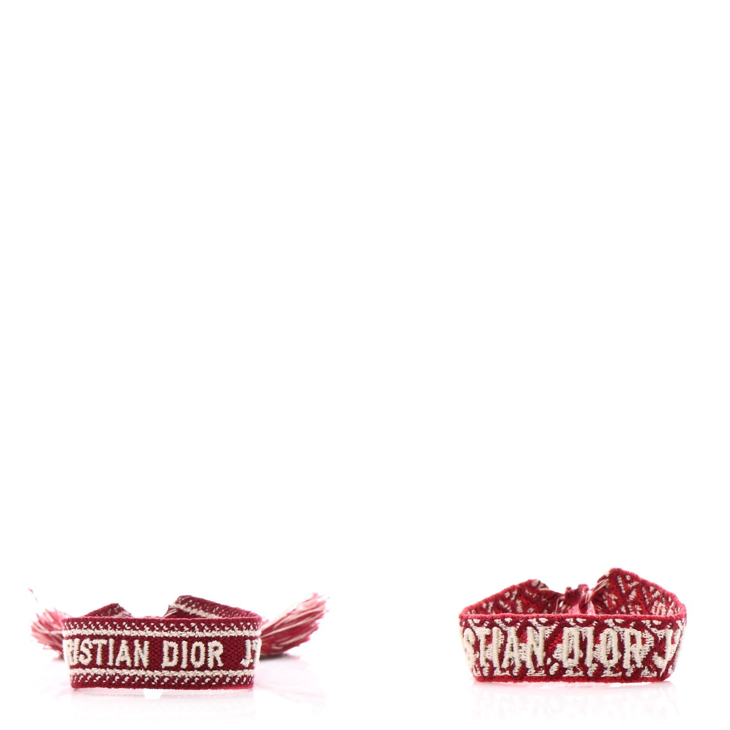 Christian Dior Woven Cotton J'Adior Friendship Bracelet Set Red 1 of 4