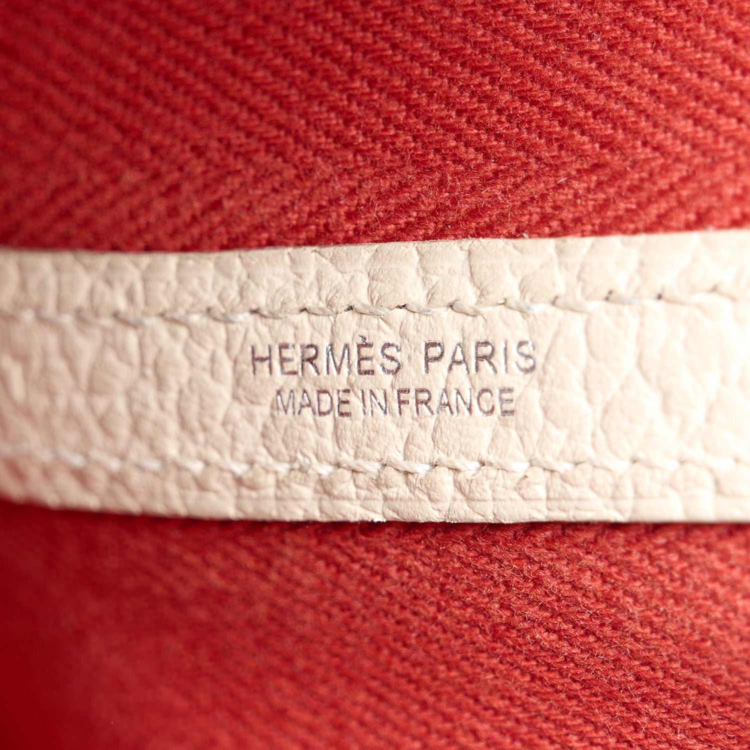 Hermes Grand Chevron Weave Negonda Garden Party 30 TPM Rouge Craie 6 of 9