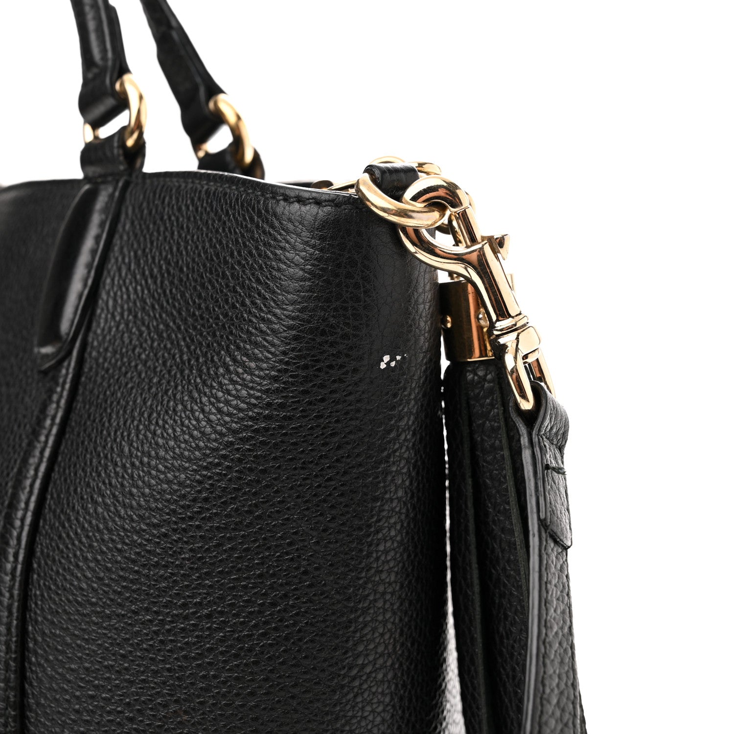 Gucci Pebbled Calfskin Small Soho Top Handle Bag Black 23 of 24