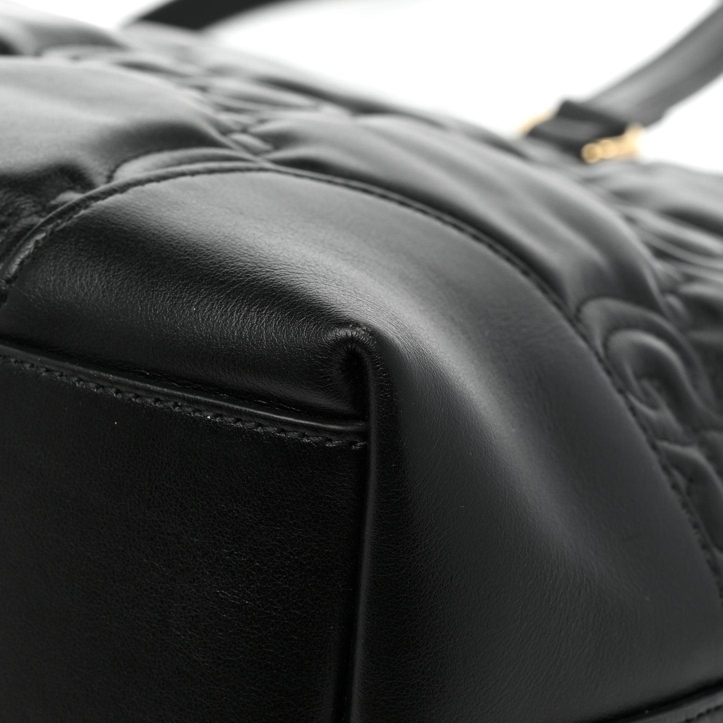 Calfskin GG Matelasse Medium Ophidia Shopping Tote Black