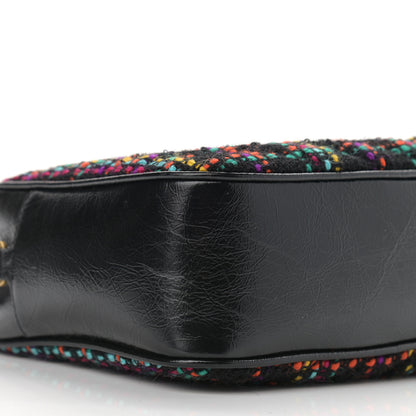 Saint Laurent Tweed Calfskin Monogram Lou Camera Bag Black 9 of 10