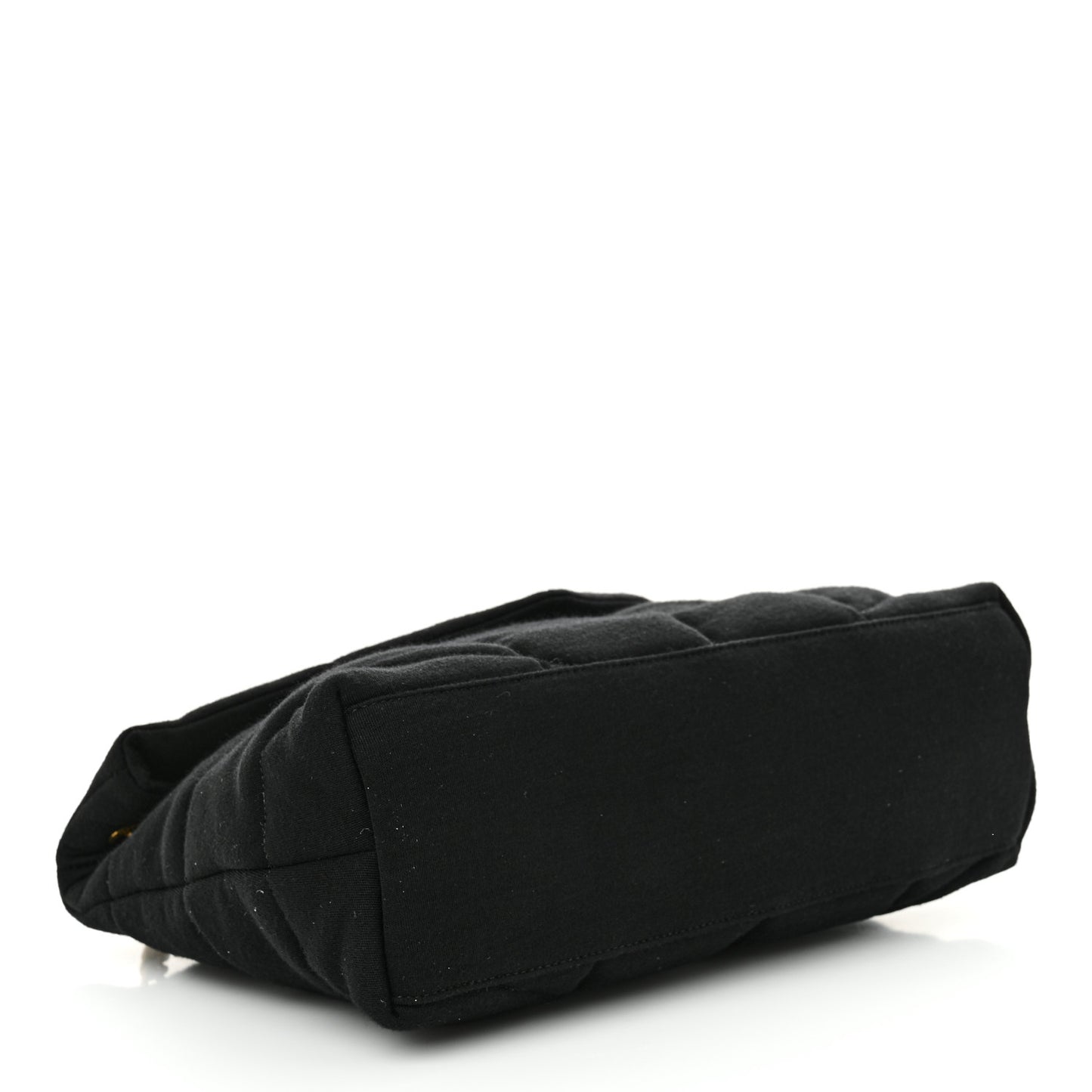 Wool Jersey Quilted Medium Loulou Puffer Monogram Chain Black