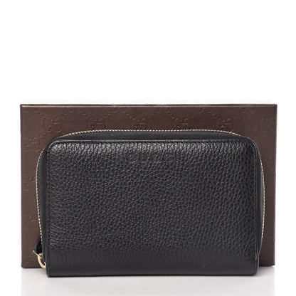 Gucci Pebbled Calfskin Zip Around Wallet Black 11 of 11