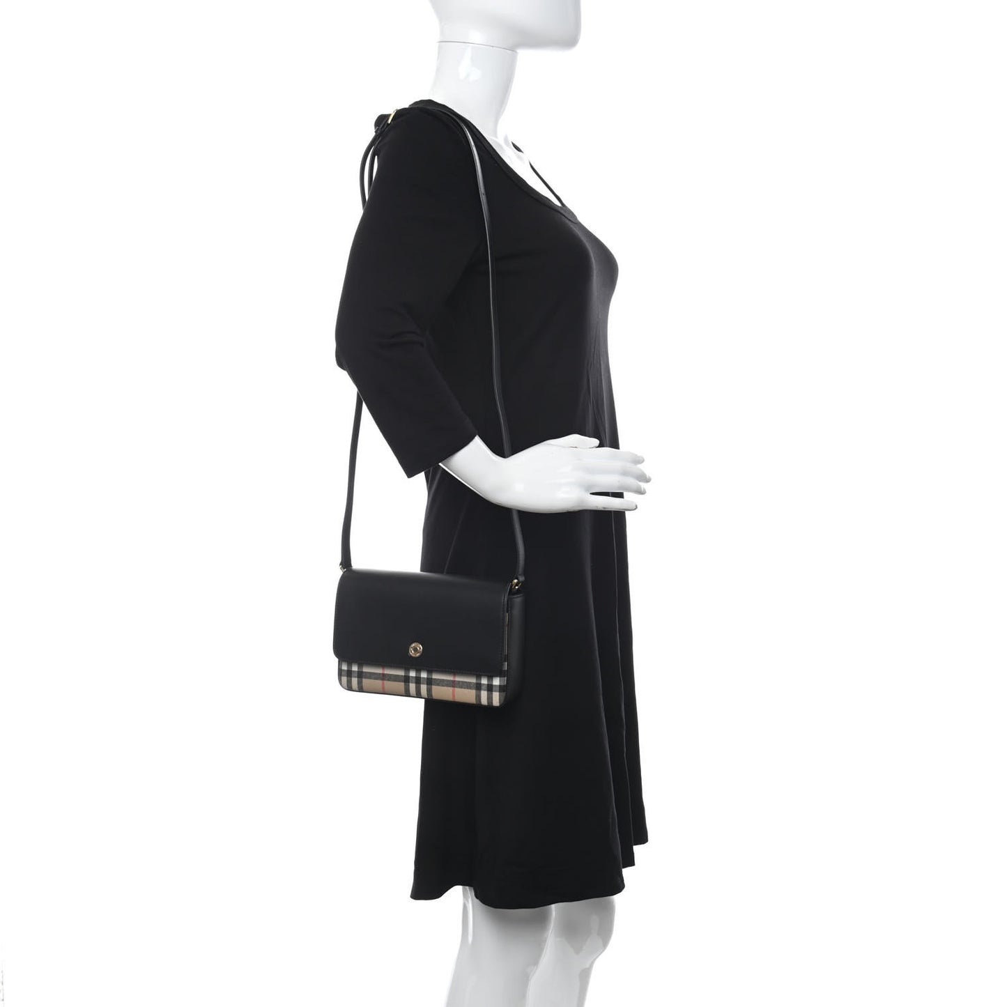 Calfskin Vintage Check New Hampshire Bag Black