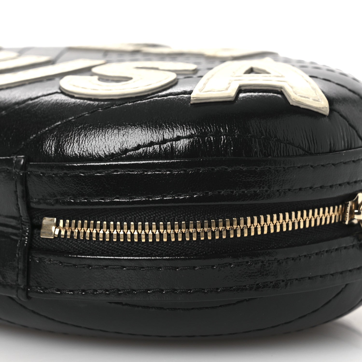 Chanel Lambskin Embroidered Chevron Quilted La Pausa Tassel Clutch Black 10 of 10
