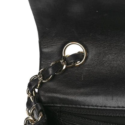 Chanel Lambskin Quilted Mini Rectangular Flap Black 12 of 15